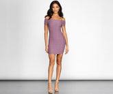 Totally Textured Off Shoulder Dress